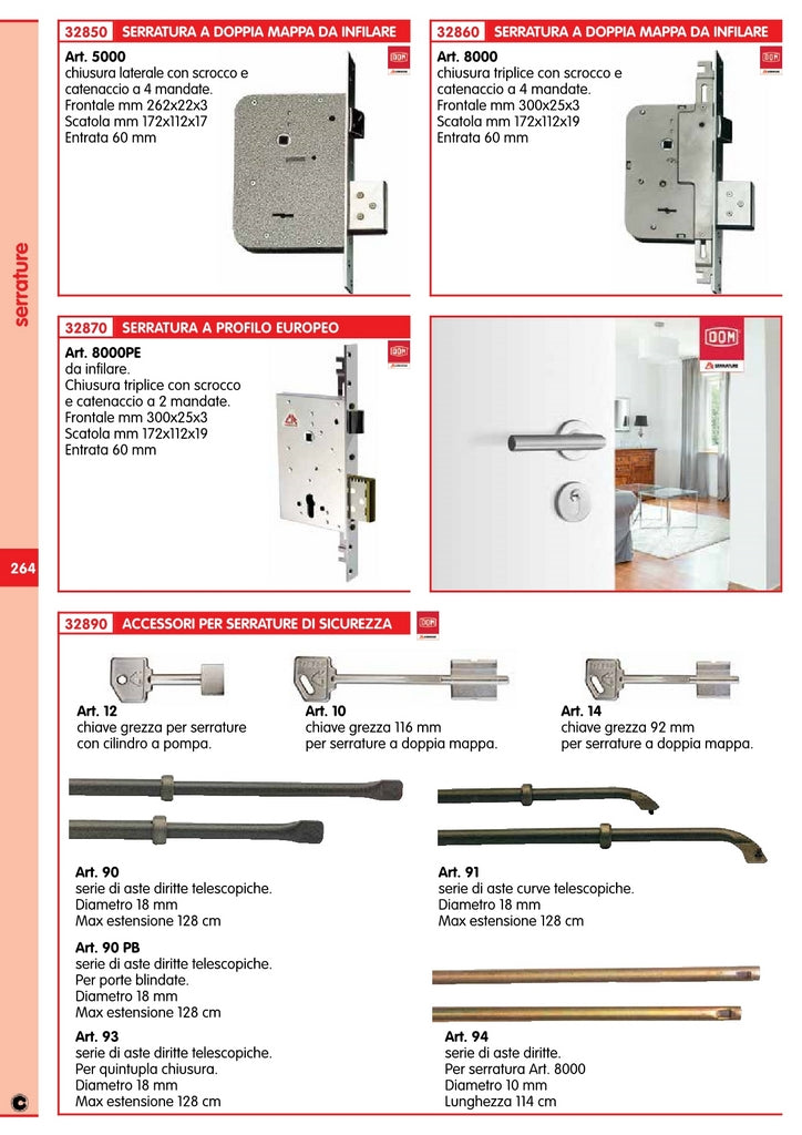 c.r. art. 8000pe serratura di sicurezza con cilindro europeo cod:ferx.89771