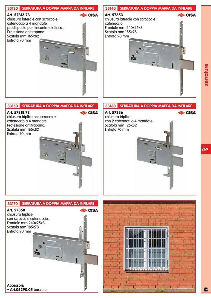 cisa art. 57353 serratura a doppia mappa e90 cod:ferx.24844