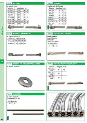 flessibili per monocomando 10x1 corto cm 50 cod:ferx.84054