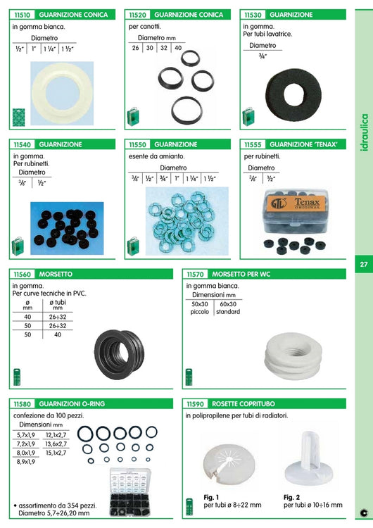 5blister bs rosette con gambo 10-16 x tubi di radiatori (pz.4) cod:ferx.79249