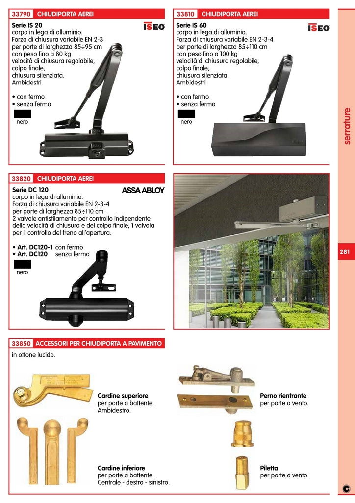 cardine superiore ambidestro ottone lucido cod:ferx.4790