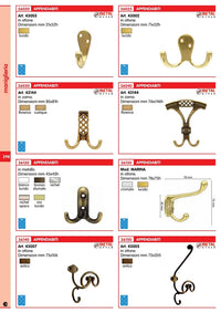 appendiabiti a 2 ganci mm.45x45 bronzo sfumato cod:ferx.32318