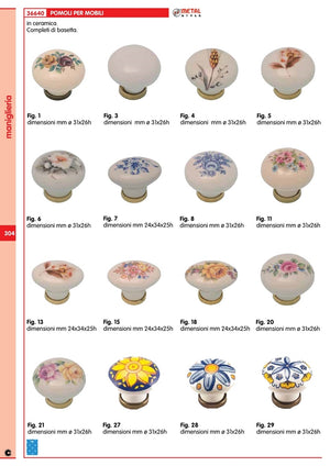 1blister blister pomoli porcellana con base figura 5 (pz.2) cod:ferx.63031.s