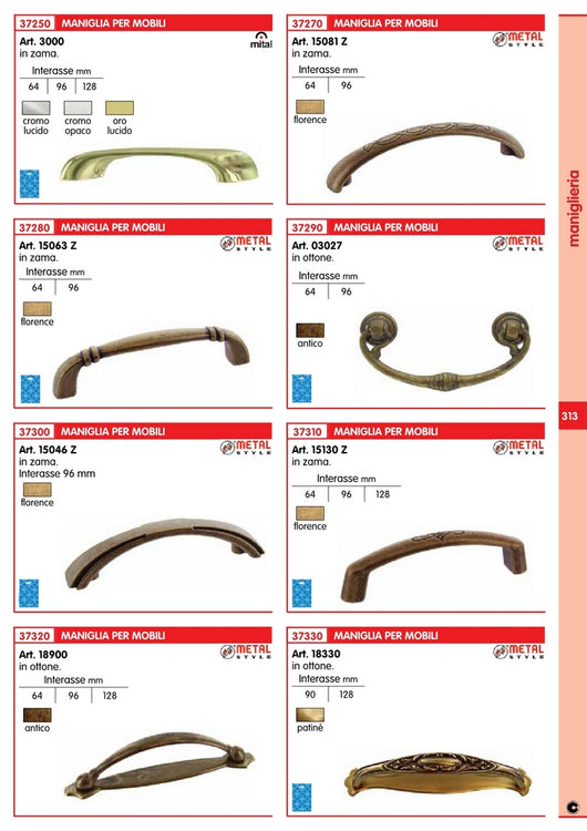 5blister blister maniglie art. mg23480 mis.64/d oro lucido (pz.2) cod:ferx.81998