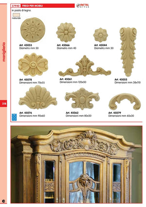 fregio in pasta di legno art.45078 mm.70x55 cod:ferx.934