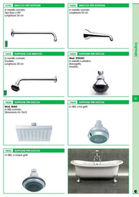 braccio doccia con soffione 30 cm cod:ferx.16806