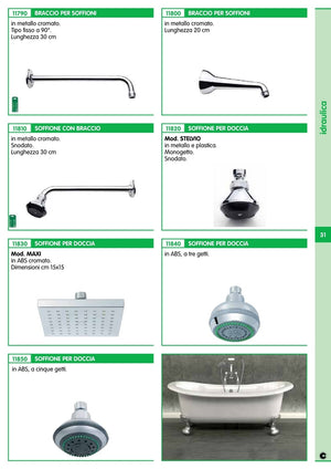 pl braccio doccia con soffione cm.30 art. 0922 cod:ferx.66806