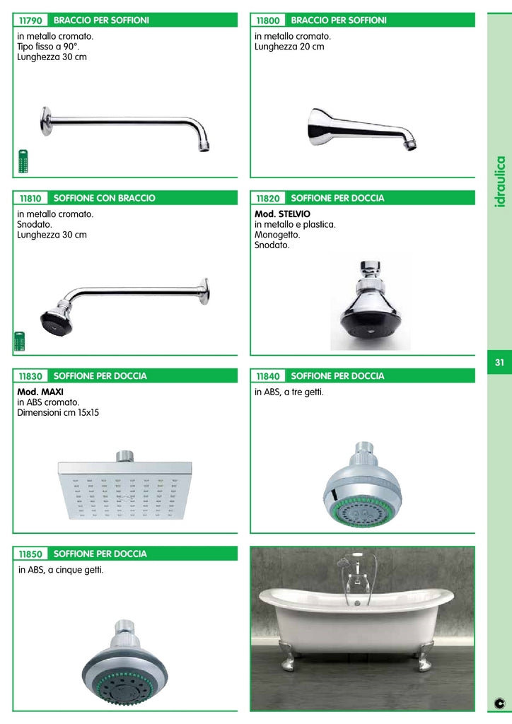 pl braccio doccia con soffione cm.30 art. 0922 cod:ferx.66806