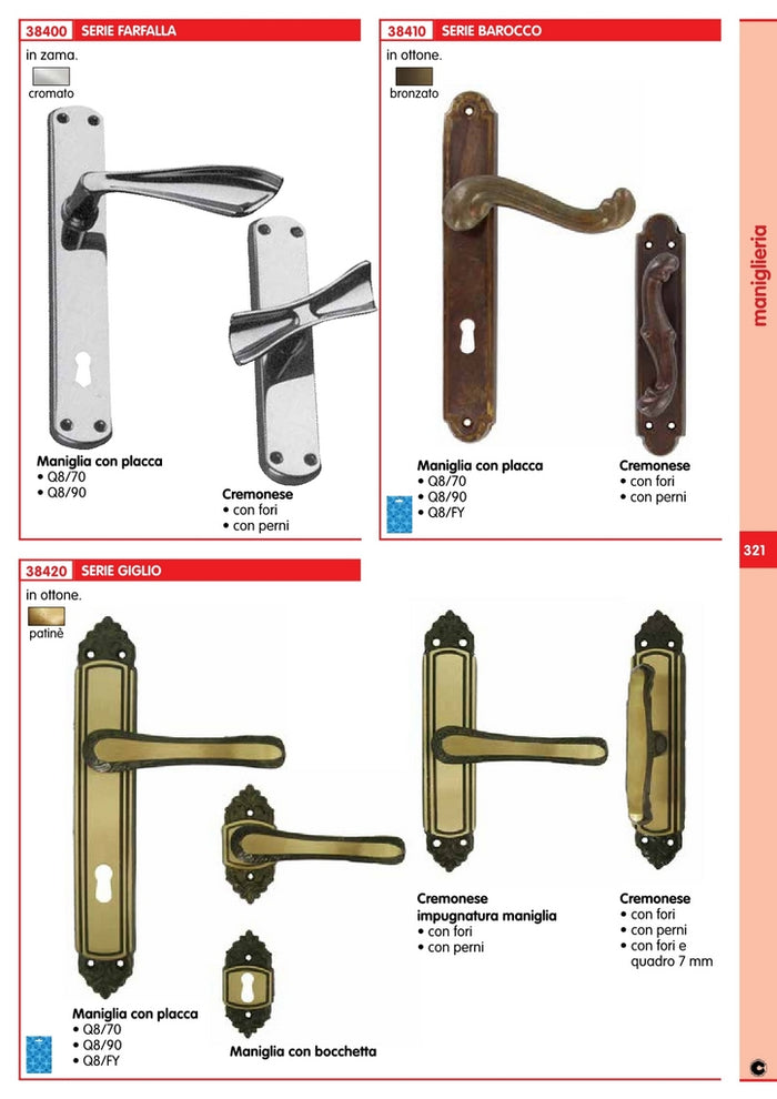 4blister blister cremonese ottone bronzato barocco con fori cod:ferx.94728