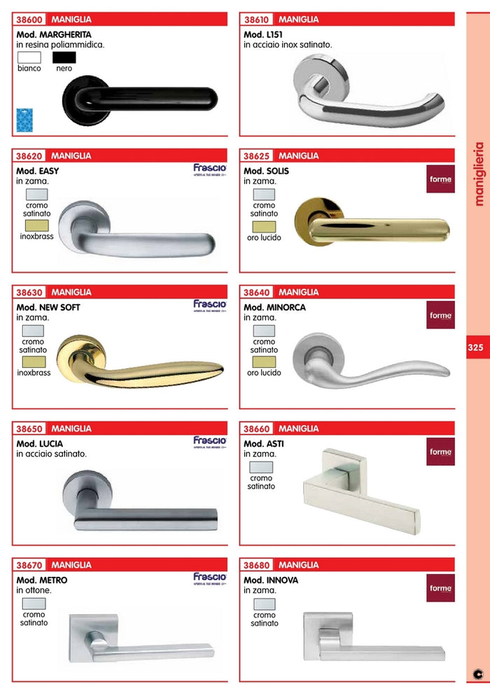 maniglia "new soft" con rosetta inox brass(oro) cod:ferx.43886