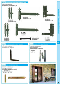cerniera ferro battuto art. 6324 ala verticale e orizzontale cm. 25 cod:ferx.10829