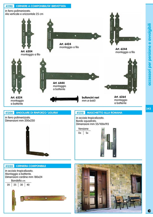 bandella ferro tropicalizzato senza cardine mm.200 cod:ferx.11344
