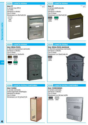 cassetta in alluminio color grigio ghisa cod:ferx.10189