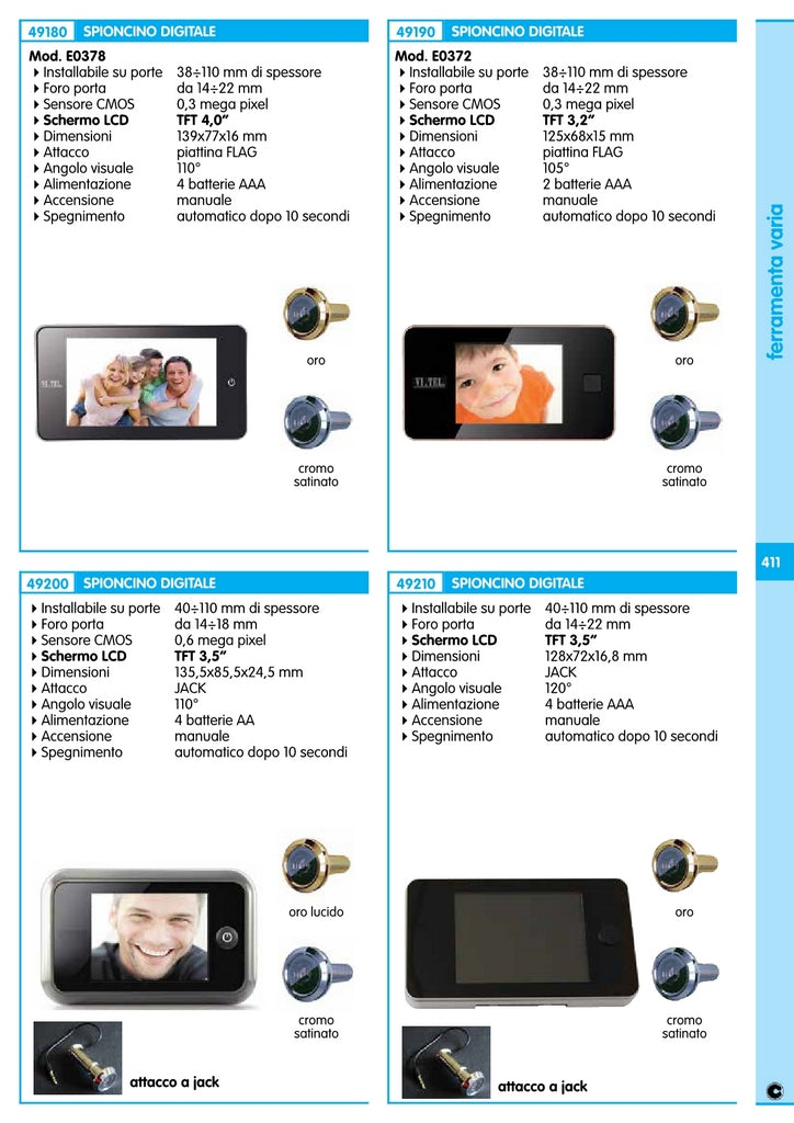 spioncino digitale cromo satinato mm.135x85 (jack) cod:ferx.9025