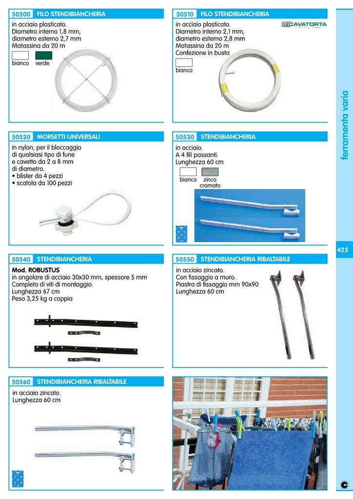 filo plastificato stendibiancheria  2,7mmx20m n.14 bianco cod:ferx.55861