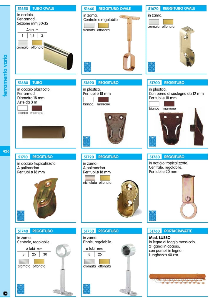 reggitubo centrale regolabile x tubo tondo cromato mm.18 cod:ferx.38738