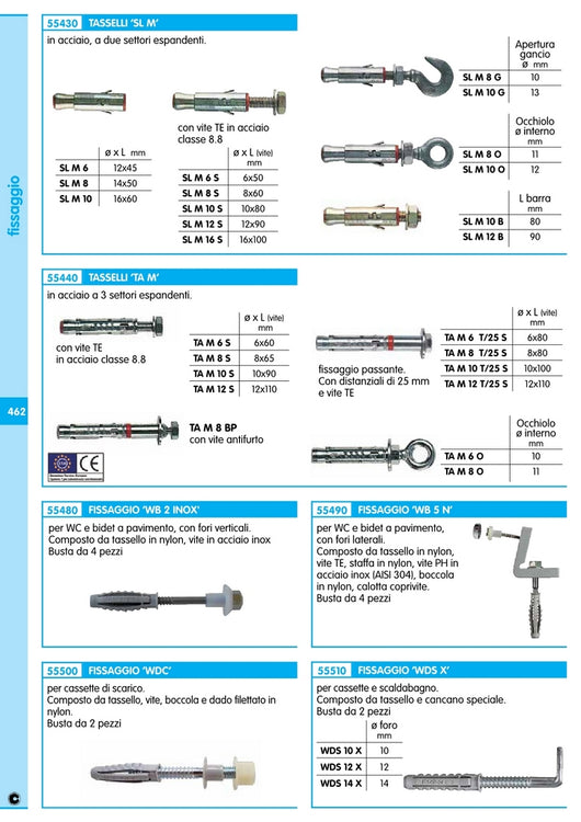 fischer tasselli wb/2 inox (pz.4) cod:ferx.8725