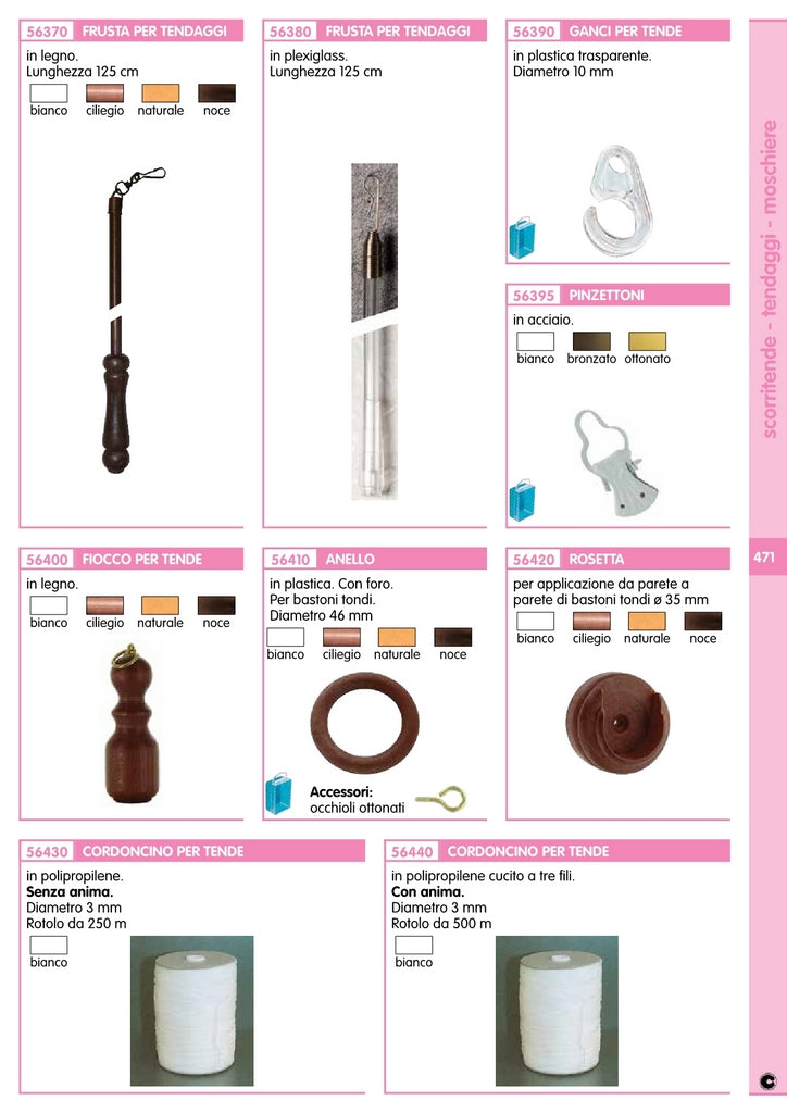 pinza per tende con arco bronzato cod:ferx.2959