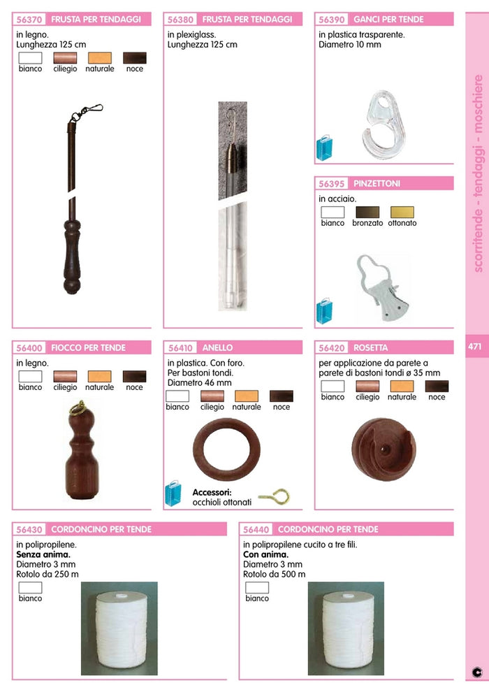 fiocco per tende in legno naturale cod:ferx.3580