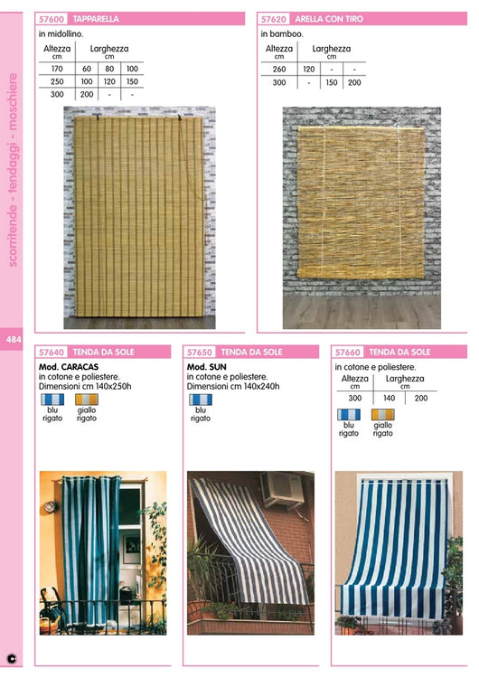 tapparella midollino sh1338 80x170 cm cod:ferx.93641