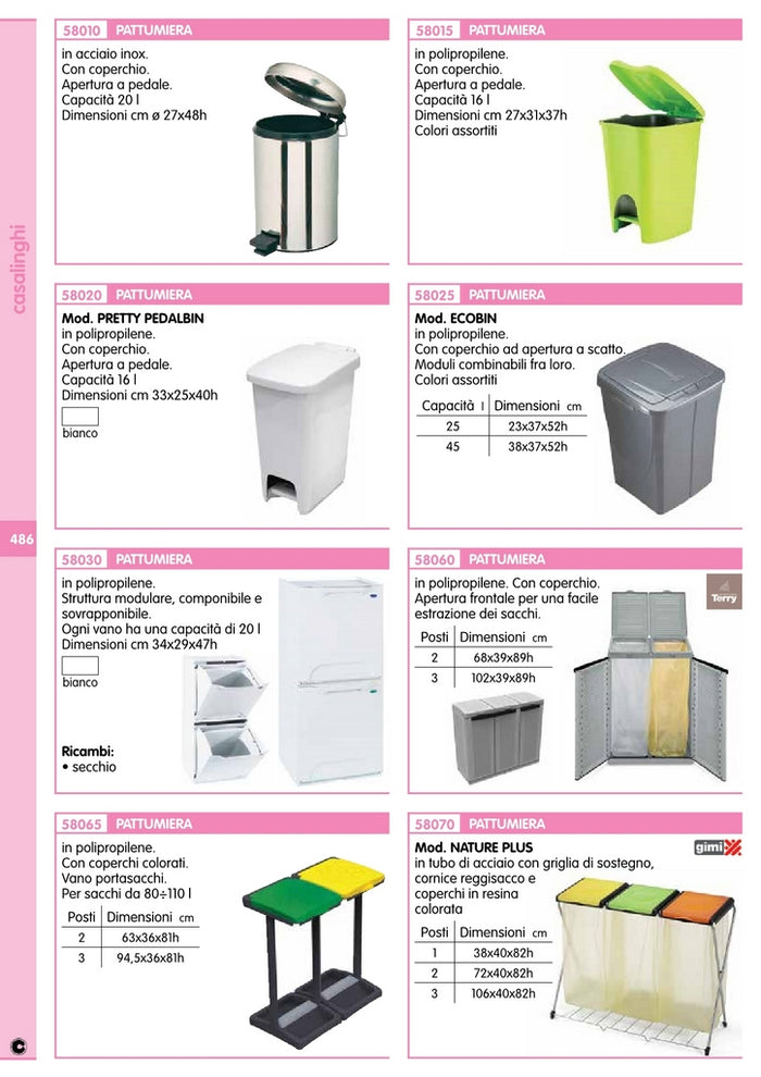 pattumiera per esterno differenziata 45 l cod:ferx.78620