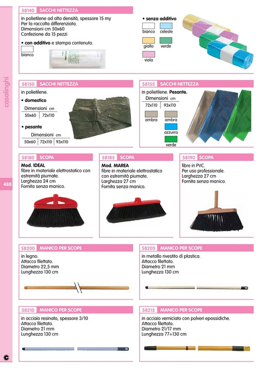 sacchi nettezza urbana 93x110 extra pesante nero cod:ferx.50499