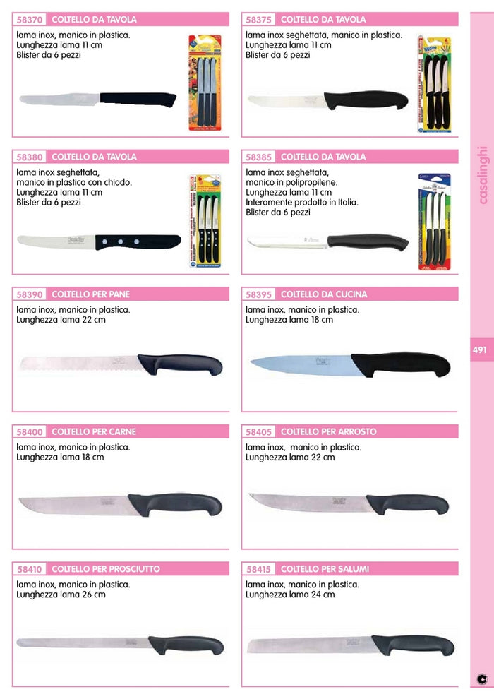 1blister coltello per pane lama inox art. 641 cod:ferx.93078