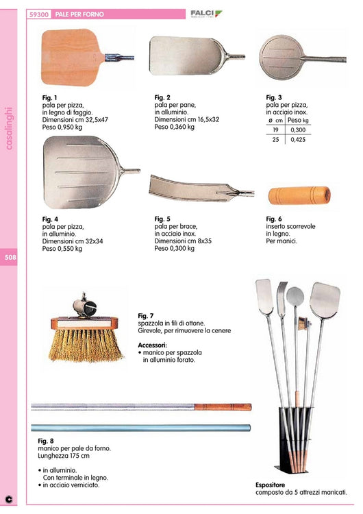 pala alluminio per pizza 32x34 senza manico fig.4 cod:ferx.25200