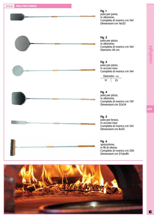 spazzolone ottone per forno con manico fig.6 cod:ferx.4992