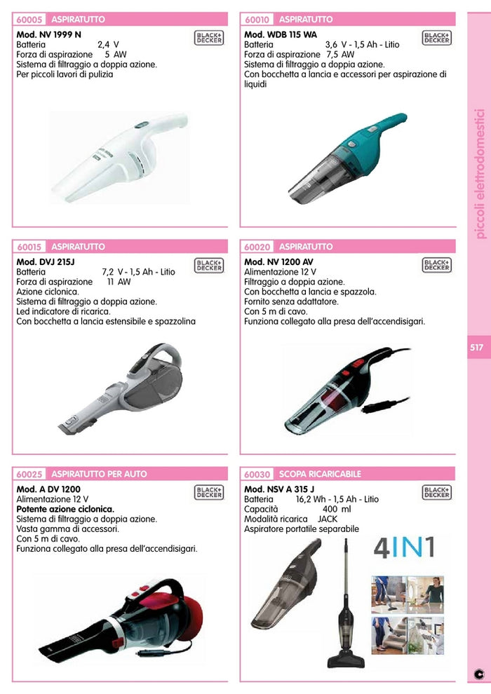 aspiratutto b+d litio 3,6v nvc115jl cod:ferx.26273