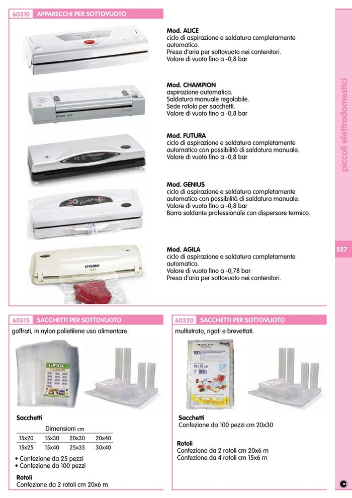 buste goffrate 20x30 cm per sottovuoto 100 pz cod:ferx.11805