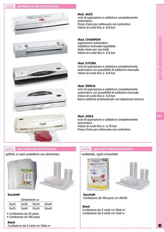 buste goffrate 15x25 cm per sottovuoto 100 pz cod:ferx.37408