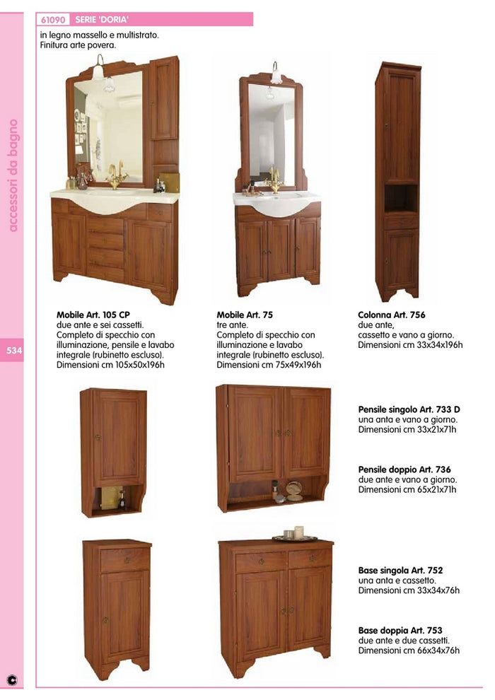 lavabo in ceramica integrale cm.105 per mobile eva cod:ferx.20152