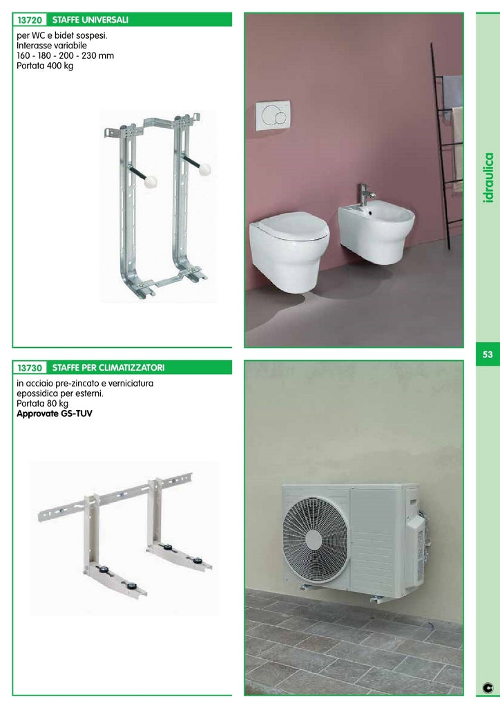 1coppia staffe per climatizzatore universali regolabili con trave gstuv cod:ferx.429