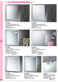 gedy 8001 specchio con luci 55x60 cm bianco cod:ferx.22993
