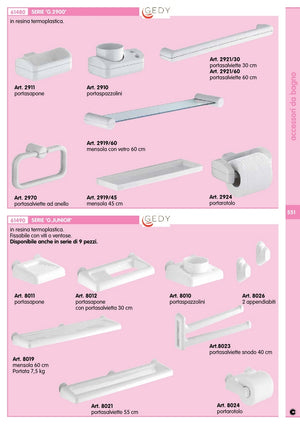 gedy 2924 portarotolo bianco cod:ferx.2208