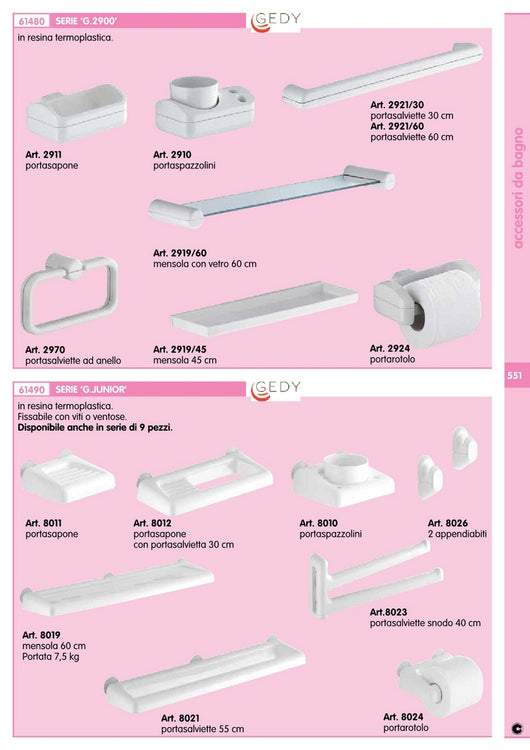 gedy 2924 portarotolo bianco cod:ferx.2208