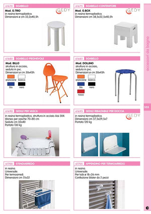 gedy 2072 sgabello trio bianco cod:ferx.2187