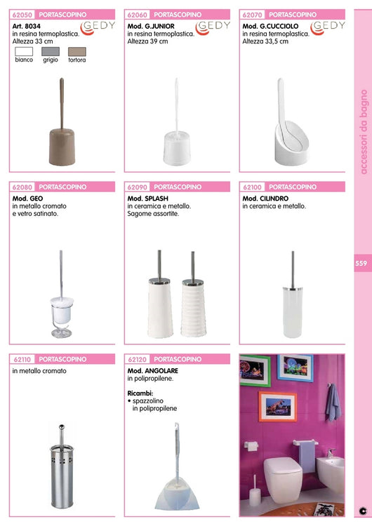 gedy 8034 junior portascopino bianco cod:ferx.11110