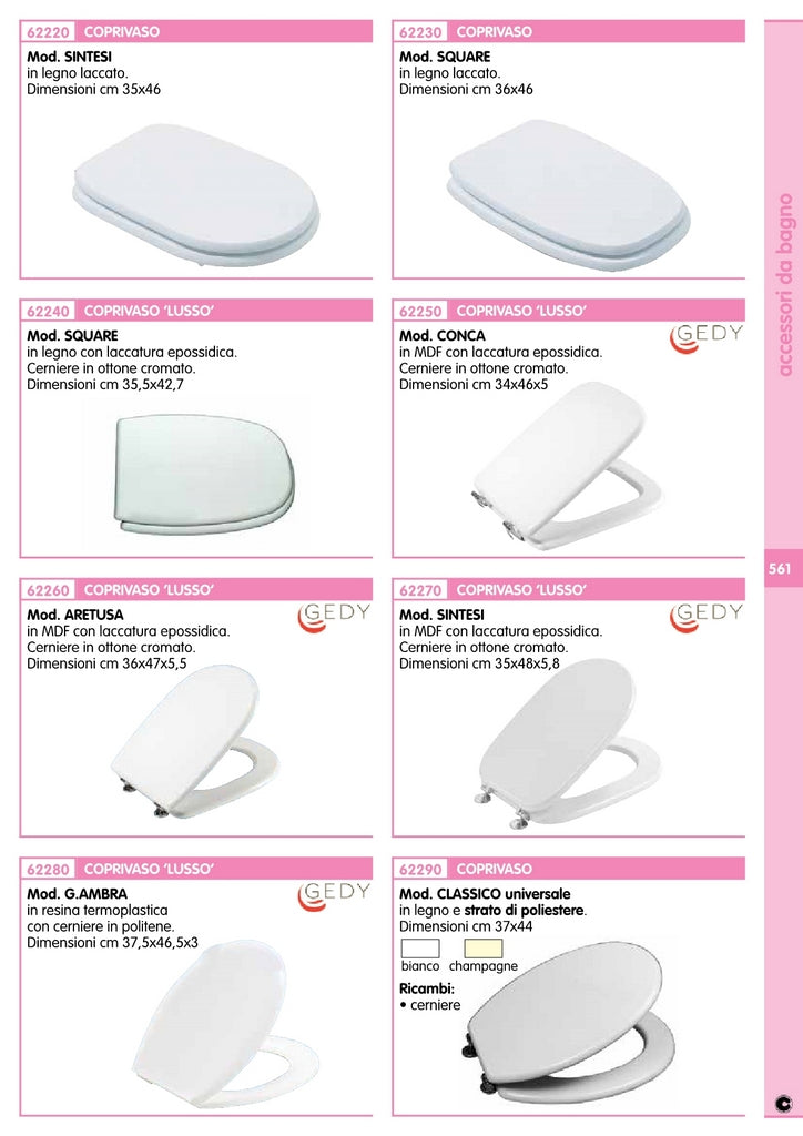 gedy 4008 copriwater ambra bianco cod:ferx.8038