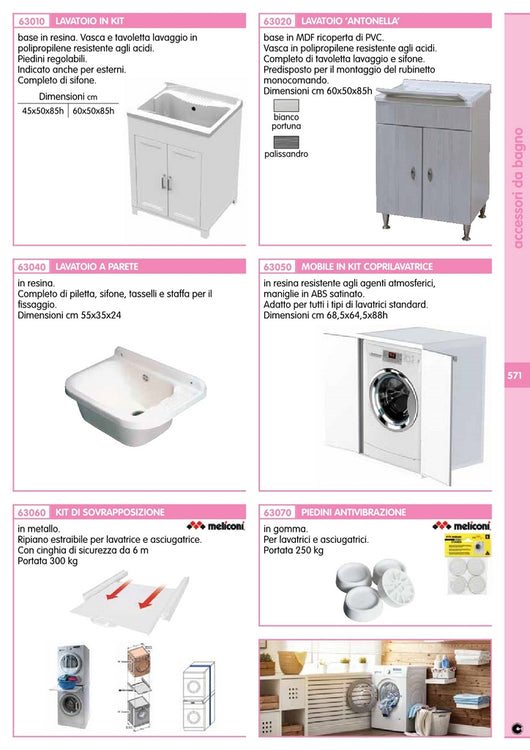 lavatoio resina a parete 50x35 cm con sifone cod:ferx.39311