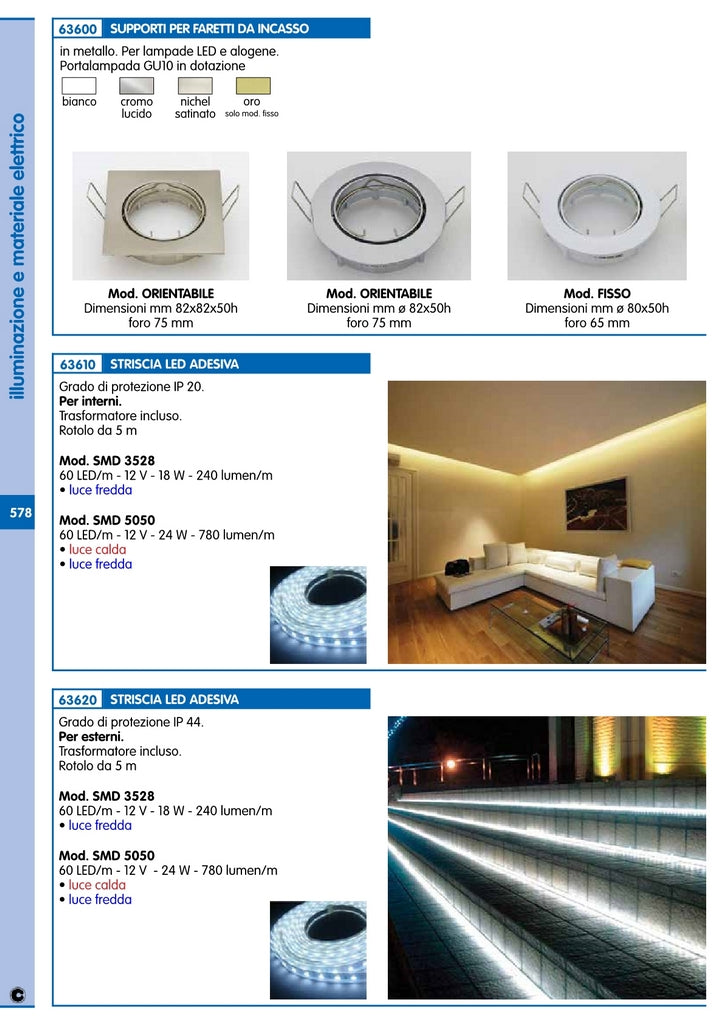 faretti quadrati ad incasso orientabile x led gu10 cromo cod:ferx.83845