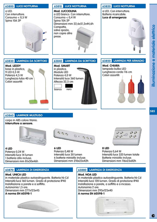 luce notturna led con interruttore cod:ferx.11531