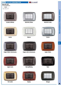 placca life mod. living vulcanizzato grigio notte 7 posti cod:ferx.41583