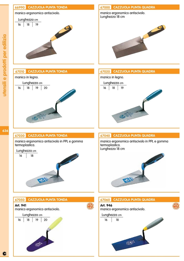 ausonia cazzuola punta tonda cm.19 cod:ferx.2749