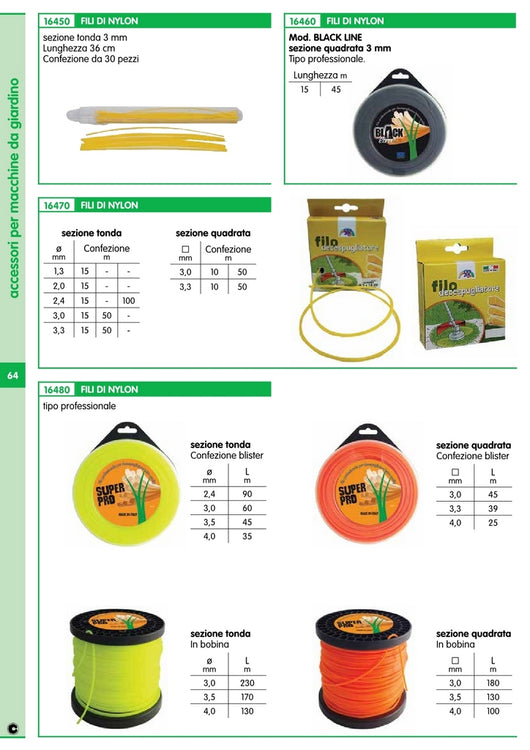 filo nylon professional quadro 3,0x45 mt.aran cod:ferx.36421