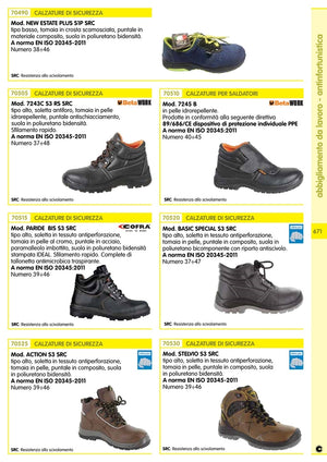 scarpe alte antiforo "beta" n.42 cod:ferx.92246