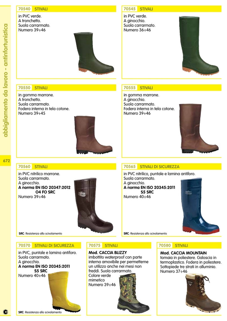 stivali nitrile giallo antinfortunistica n.44 cod:ferx.4695