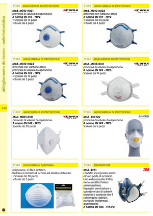 mascherina prot.ffp2 con valvola cofra m010-k021 cod:ferx.14976