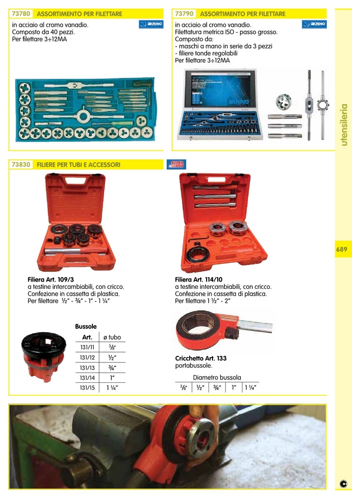 assortimento per filettare rif.73790 cod:ferx.12542